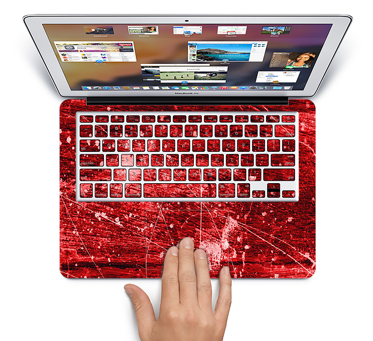 The Red Grunge Paint Splatter Skin Set for the Apple MacBook Air 13"