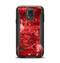The Red Grunge Paint Splatter Samsung Galaxy S5 Otterbox Commuter Case Skin Set