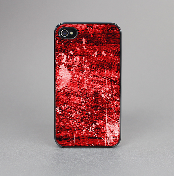 The Red Grunge Paint Splatter Skin-Sert for the Apple iPhone 4-4s Skin-Sert Case