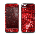 The Red Grunge Paint Splatter Skin Set for the iPhone 5-5s Skech Glow Case