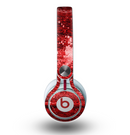 The Red Grunge Paint Splatter Skin for the Beats by Dre Mixr Headphones