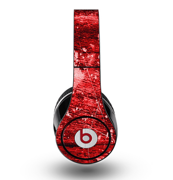 The Red Grunge Paint Splatter Skin for the Original Beats by Dre Studio Headphones