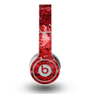 The Red Grunge Paint Splatter Skin for the Original Beats by Dre Wireless Headphones