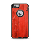 The Red Highlighted Wooden Planks Apple iPhone 6 Otterbox Defender Case Skin Set