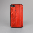 The Red Highlighted Wooden Planks Skin-Sert for the Apple iPhone 4-4s Skin-Sert Case