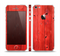 The Red Highlighted Wooden Planks Skin Set for the Apple iPhone 5