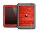 The Red Highlighted Wooden Planks Apple iPad Air LifeProof Fre Case Skin Set