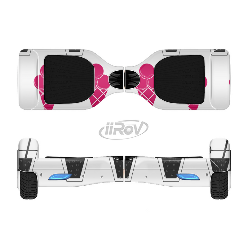 The Red Icecream and Drink Icon Collage Full-Body Skin Set for the Smart Drifting SuperCharged iiRov HoverBoard