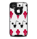 The Red Icecream and Drink Icon Collage Skin for the iPhone 4-4s OtterBox Commuter Case