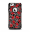 The Red Icon Flowers on Dark Swirl Apple iPhone 6 Otterbox Commuter Case Skin Set