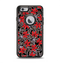 The Red Icon Flowers on Dark Swirl Apple iPhone 6 Otterbox Defender Case Skin Set