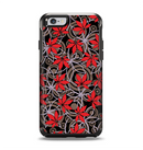 The Red Icon Flowers on Dark Swirl Apple iPhone 6 Otterbox Symmetry Case Skin Set