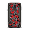 The Red Icon Flowers on Dark Swirl Samsung Galaxy S5 Otterbox Commuter Case Skin Set