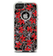 The Red Icon Flowers on Dark Swirl Skin For The iPhone 5-5s Otterbox Commuter Case