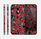 The Red Icon Flowers on Dark Swirl Skin for the Apple iPhone 6
