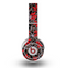 The Red Icon Flowers on Dark Swirl Skin for the Original Beats by Dre Wireless Headphones
