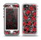 The Red Icon Flowers on Dark Swirl Skin for the iPhone 5-5s OtterBox Preserver WaterProof Case
