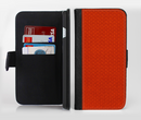 The Red Jersey Texture Ink-Fuzed Leather Folding Wallet Credit-Card Case for the Apple iPhone 6/6s, 6/6s Plus, 5/5s and 5c