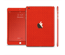 The Red Jersey Texture Full Body Skin Set for the Apple iPad Mini 3