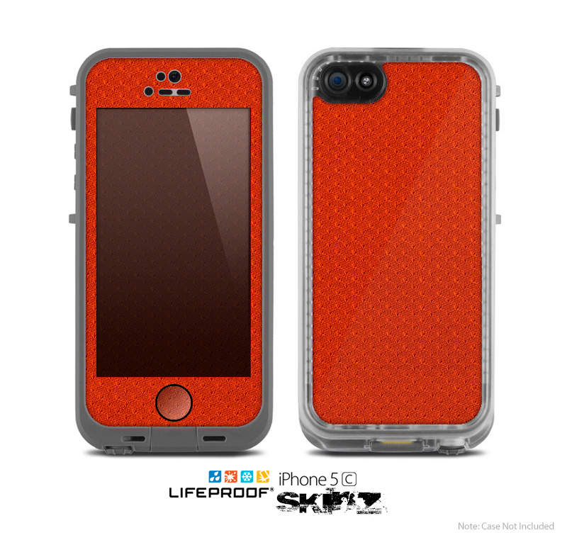 The Red Jersey Texture Skin for the Apple iPhone 5c LifeProof Case