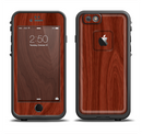 The Red Mahogany Wood Apple iPhone 6/6s Plus LifeProof Fre Case Skin Set