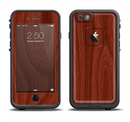 The Red Mahogany Wood Apple iPhone 6/6s LifeProof Fre Case Skin Set