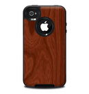 The Red Mahogany Wood Skin for the iPhone 4-4s OtterBox Commuter Case