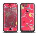 The Red Martini Drinks With Lemons Apple iPhone 6/6s LifeProof Fre Case Skin Set