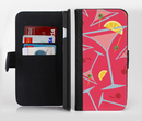 The Red Martini Drinks With Lemons Ink-Fuzed Leather Folding Wallet Credit-Card Case for the Apple iPhone 6/6s, 6/6s Plus, 5/5s and 5c