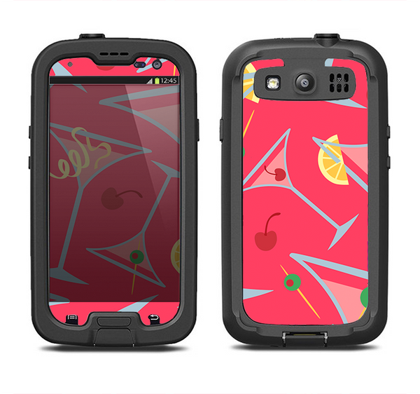 The Red Martini Drinks With Lemons Samsung Galaxy S3 LifeProof Fre Case Skin Set