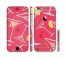 The Red Martini Drinks With Lemons Sectioned Skin Series for the Apple iPhone 6s Plus