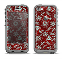 The Red Nautica Collage Apple iPhone 5c LifeProof Nuud Case Skin Set