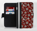 The Red Nautica Collage Ink-Fuzed Leather Folding Wallet Credit-Card Case for the Apple iPhone 6/6s, 6/6s Plus, 5/5s and 5c