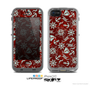The Red Nautica Collage Skin for the Apple iPhone 5c LifeProof Case
