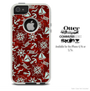The Red Nautical Skin For The iPhone 4-4s or 5-5s Otterbox Commuter Case