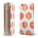 The Red Orange Watercolor Daisies iPhone 6/6s or 6/6s Plus 2-Piece Hybrid INK-Fuzed Case