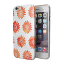 The Red Orange Watercolor Daisies iPhone 6/6s or 6/6s Plus 2-Piece Hybrid INK-Fuzed Case