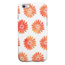 The Red Orange Watercolor Daisies iPhone 6/6s or 6/6s Plus 2-Piece Hybrid INK-Fuzed Case