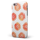 The Red Orange Watercolor Daisies iPhone 6/6s or 6/6s Plus 2-Piece Hybrid INK-Fuzed Case