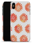The Red Orange Watercolor Daisies  - iPhone X Clipit Case