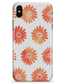 The Red Orange Watercolor Daisies  - iPhone X Clipit Case