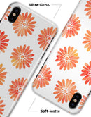 The Red Orange Watercolor Daisies  - iPhone X Clipit Case