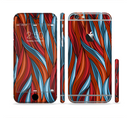 The Red, Orange and Blue Vector Strands Sectioned Skin Series for the Apple iPhone 6s Plus