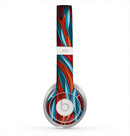 The Red, Orange and Blue Vector Strands Skin for the Beats by Dre Solo 2 Headphones
