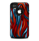 The Red, Orange and Blue Vector Strands Skin for the iPhone 4-4s OtterBox Commuter Case
