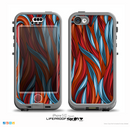 The Red, Orange and Blue Vector Strands Skin for the iPhone 5c nüüd LifeProof Case
