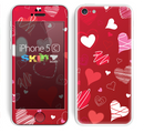 The Red Sketched Love Hearts Illustrastion Skin for the Apple iPhone 5c