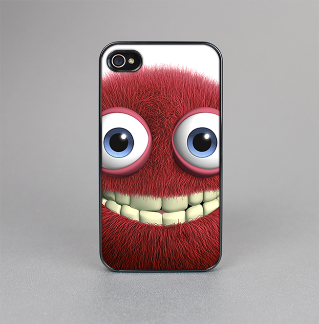 The Red Smiling Fuzzy Wuzzy Skin-Sert for the Apple iPhone 4-4s Skin-Sert Case