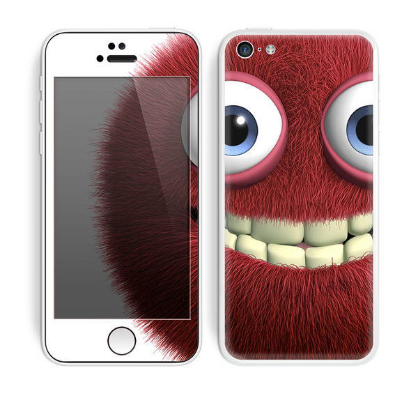 The Red Smiling Fuzzy Wuzzy Skin for the Apple iPhone 5c