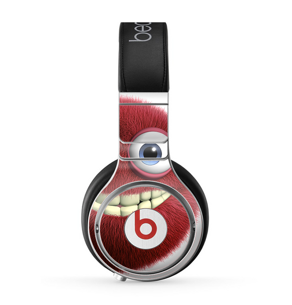 The Red Smiling Fuzzy Wuzzy Skin for the Beats by Dre Pro Headphones